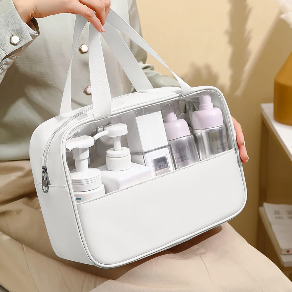 Cosmetic Organizer Bag, for Travel, Zipper, Waterproof