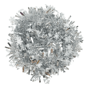 Christmas Tinsel, Various Designs, 2m x 11cm, Red, Blue, Pink