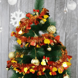Christmas Tinsel, Various Designs, 2m x 11cm, Red, Blue, Pink