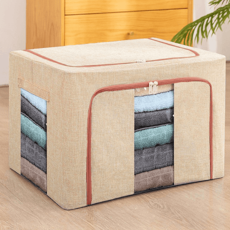 Storage Box, Foldable, Capacity 24L-100L, Textile Material, with Zipper, Different Colors