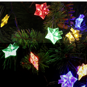 Christmas Installation, 10m Line, 40 LED Bulbs, Multicolor, 8 Light Effects, Black Wire, 220V, Controller