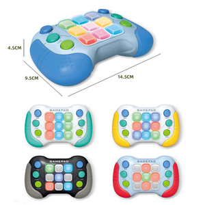 Pop It Console Toy, 6 Function Buttons, 5 Game Modes, Music Playback, RGB Lights