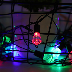 Christmas Installation, 10m Line, 40 LED Bulbs, Multicolor, 8 Light Effects, Black Wire, 220V, Controller