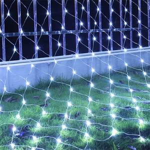 Christmas Installation, Mesh Type, LED Bulbs, 8 Light Effects, Interconnectable, Transparent Wire, 1.5m Extension Cord, Warm White, Cold White, Multicolor