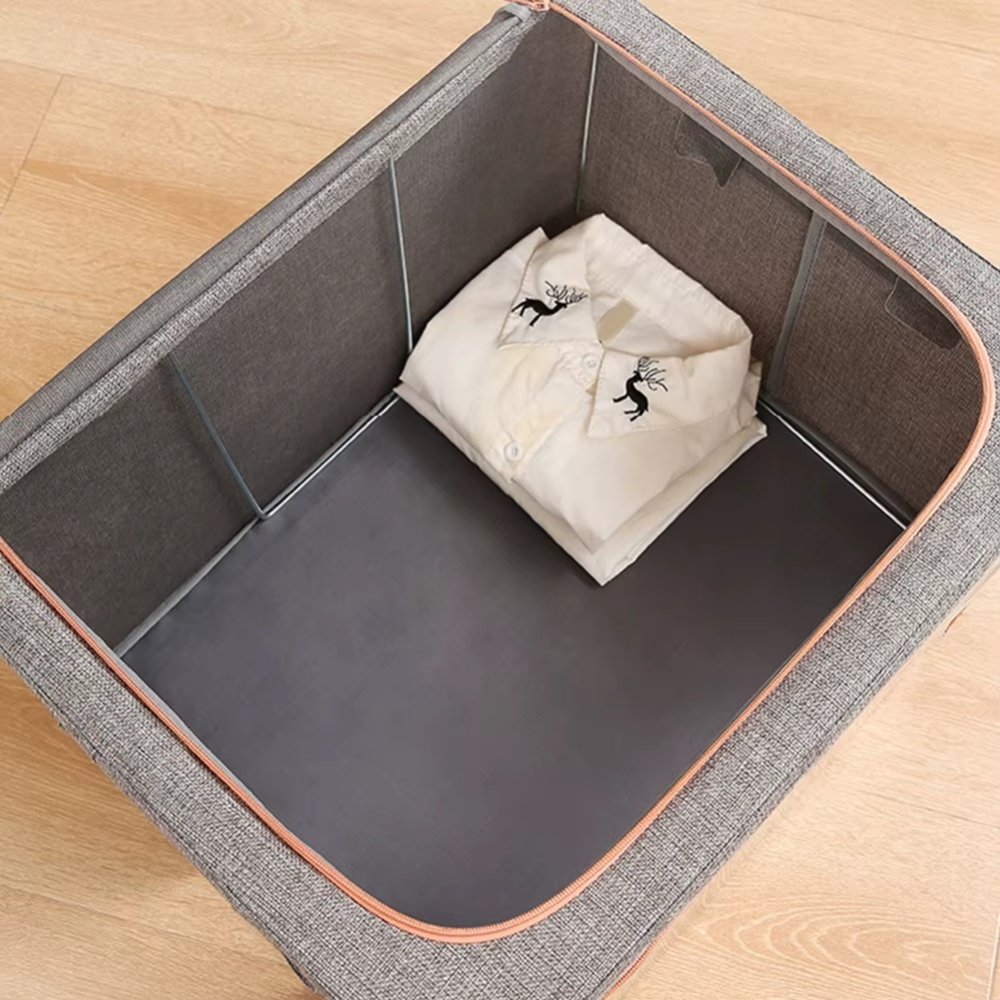 Storage Box, Foldable, Capacity 24L-100L, Textile Material, with Zipper, Different Colors