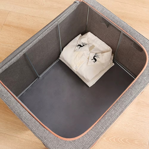 Storage Box, Foldable, Capacity 24L-100L, Textile Material, with Zipper, Different Colors