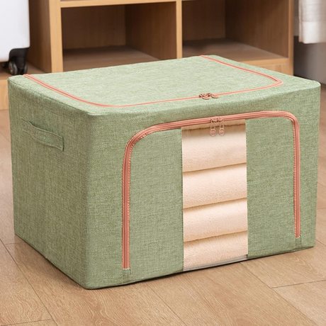 Storage Box, Foldable, Capacity 24L-100L, Textile Material, with Zipper, Different Colors