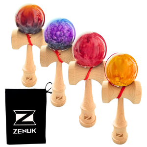 Kendama Zenuk Original, Big Cup, Lemn, Copii si Adulti, Joc Interactiv, Sac Catifea