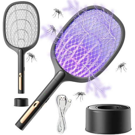 Paleta Electrica Anti-Daunatori, Incarcare USB, Lampa UV, Impotriva Tantarilor si Insectelor