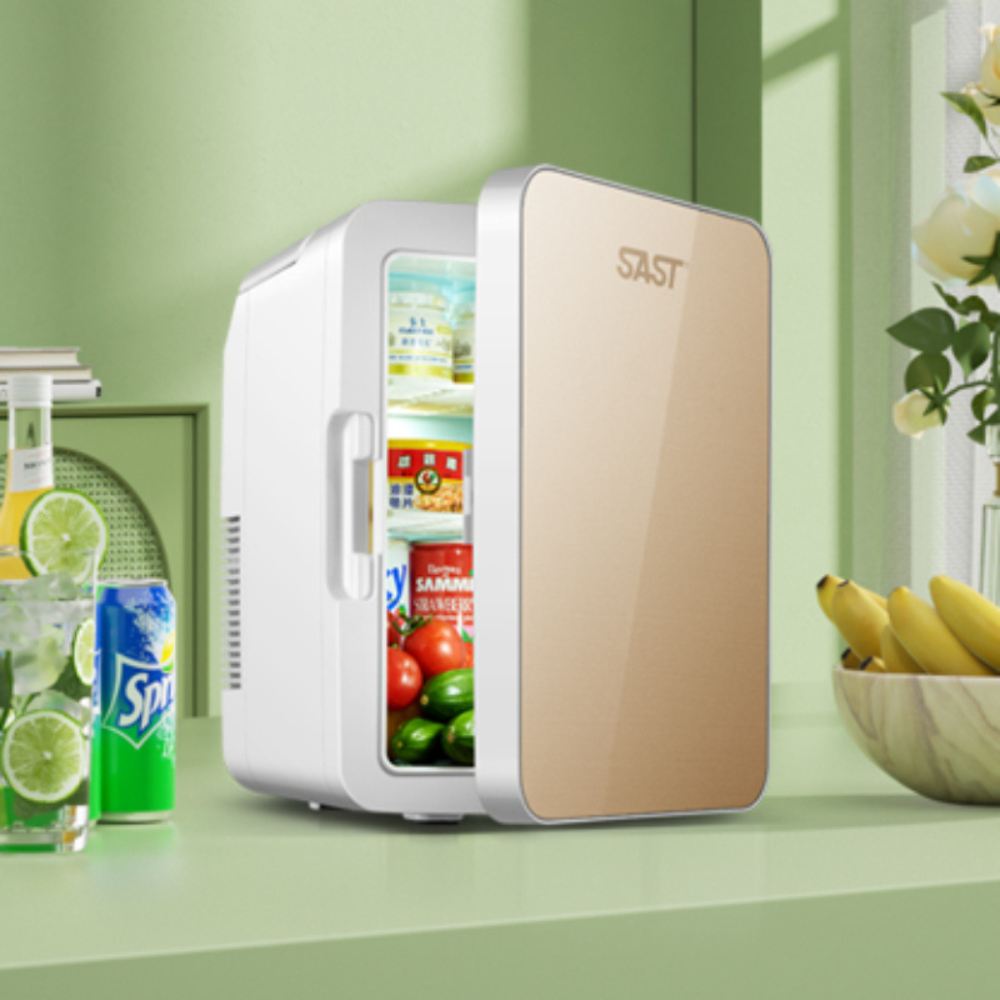 8L Portable Mini Refrigerator, Heating and Cooling Function, for Food and Cosmetics