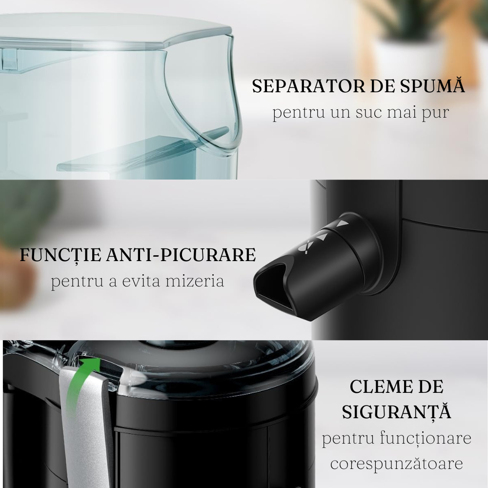 Fruit Juicer, 600W, 2 Speeds, Pulse Function, Juice/Pulp Container, Steel Blades