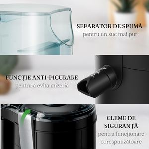 Fruit Juicer, 600W, 2 Speeds, Pulse Function, Juice/Pulp Container, Steel Blades