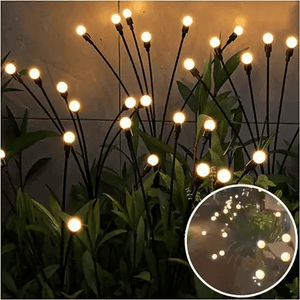 Solar Firefly Lamp, 6 Bulbs, for Garden, IP65, Ground Mount, 8h Battery Life, Height 70 cm, Black