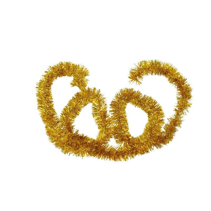 Christmas Tinsel, 2m x 5cm, Blue, Gold, Red