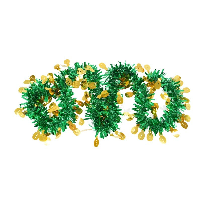 Christmas Tinsel, Various Designs, 2m x 11cm, Red, Blue, Pink