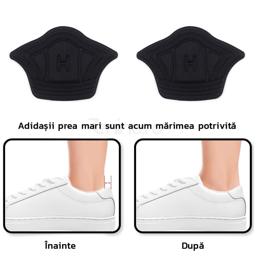 Set of 2 Cushioned Insoles, Shoe Inserts, for Heels, Corn Prevention, Universal Size, Adjustable, Black/Cream