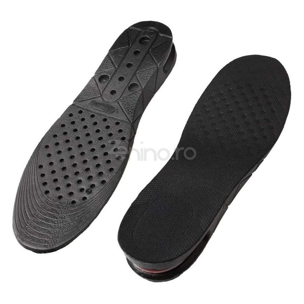 Set of 2 Heightening Insoles, Shock Absorbing, Comfortable, Size 35-42, Black