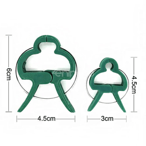 Set of 108 Plant Clips, Holds Position, Two Sizes, Suitable for Palisade, Resistant, Made of Polypropylene, Green