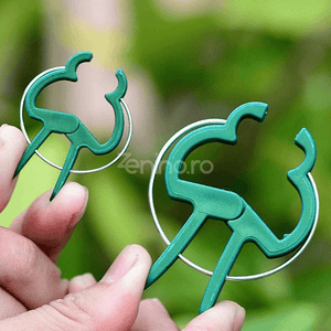 Set of 108 Plant Clips, Holds Position, Two Sizes, Suitable for Palisade, Resistant, Made of Polypropylene, Green