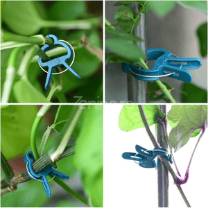 Set of 108 Plant Clips, Holds Position, Two Sizes, Suitable for Palisade, Resistant, Made of Polypropylene, Green