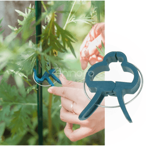 Set of 108 Plant Clips, Holds Position, Two Sizes, Suitable for Palisade, Resistant, Made of Polypropylene, Green