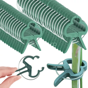 Set of 108 Plant Clips, Holds Position, Two Sizes, Suitable for Palisade, Resistant, Made of Polypropylene, Green