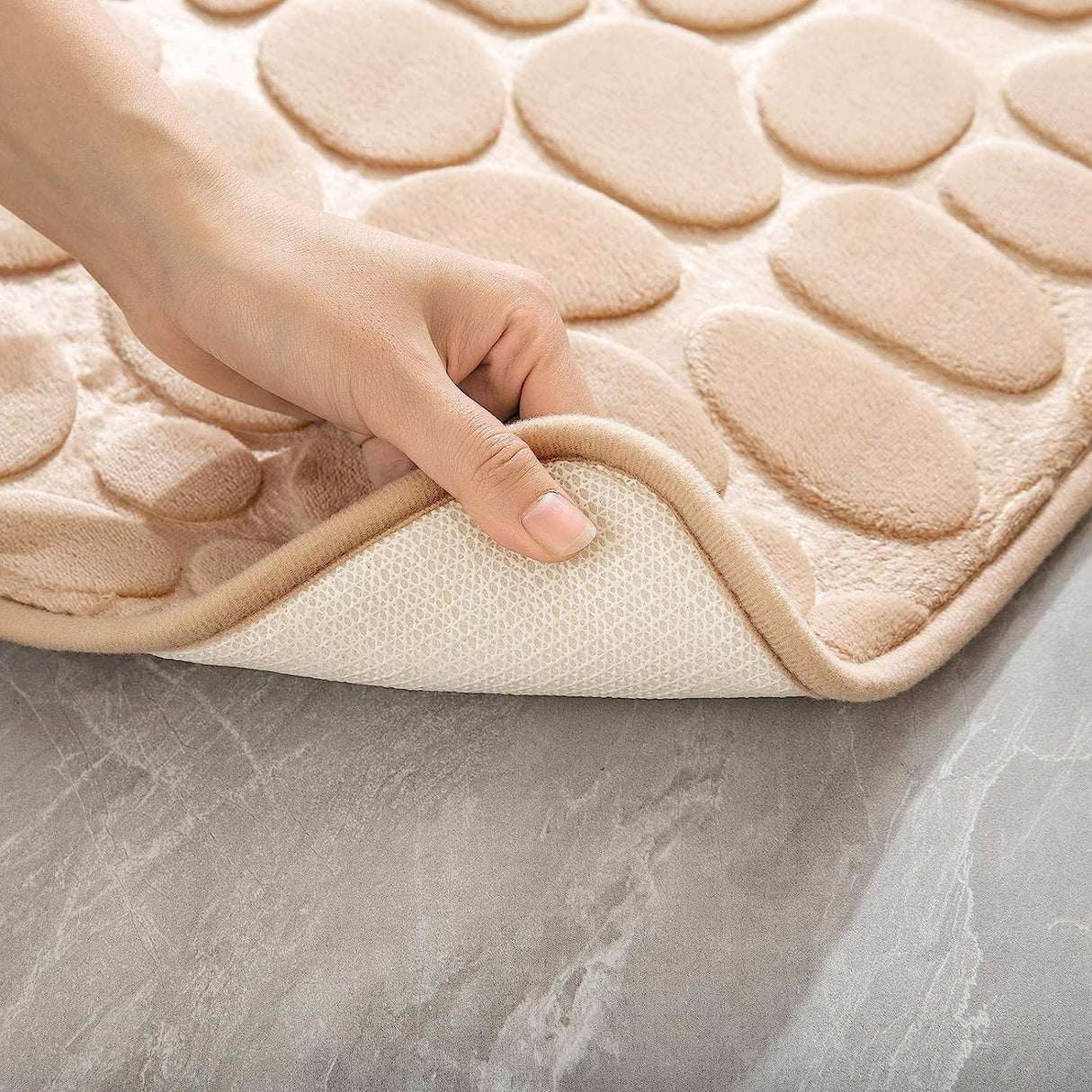 Covor de Baie, Antiderapant, Model 3D Pietre, 40x60cm