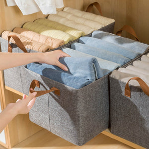 Foldable Storage Box, Made of Textile Material, Metal Frame, with Handles, 47x20x28 cm