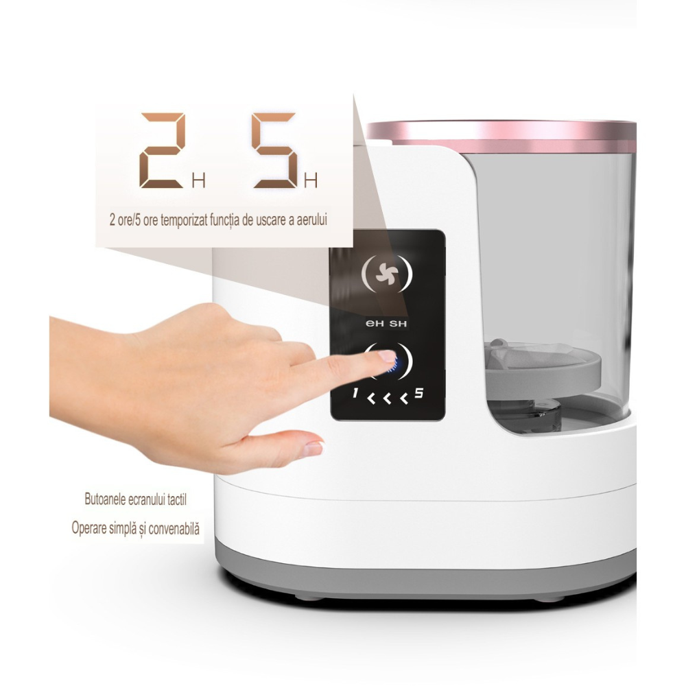 Dispozitiv Curatare Pensule Machiaj, 850 RPM, Functie Uscare, 5V, Portabil