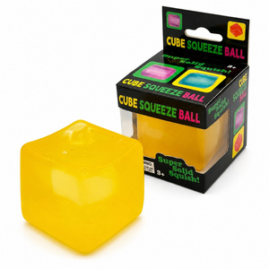 Jucarie Squishy tip Needoh, Forma Cub, Antistres Senzoriala, 5x5cm