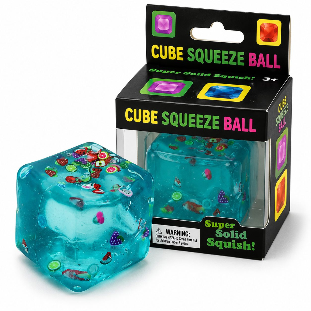 Jucarie Squishy Forma Cub, Antistres Senzoriala, 5x5cm