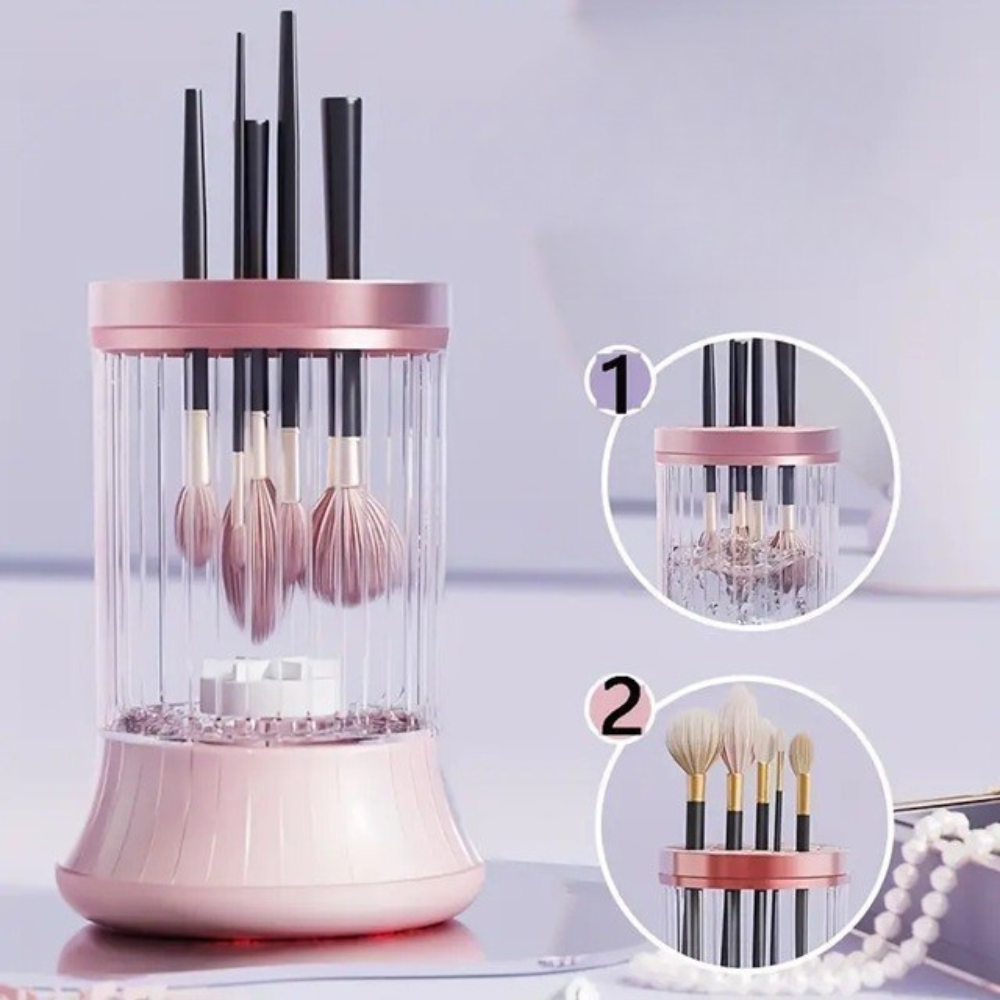Makeup Brush Cleaner, Portable, 7000Rpm, with Vibration, USB Charging, White