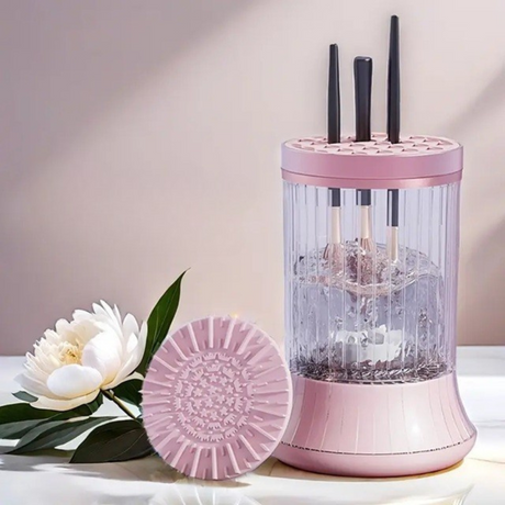 Makeup Brush Cleaner, Portable, 7000Rpm, with Vibration, USB Charging, White