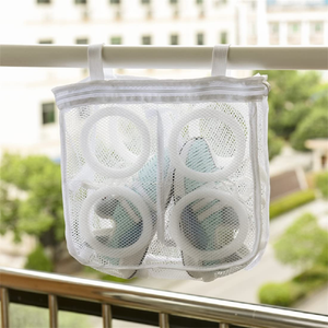 Sac Spalare Incaltaminte, 28-40cm, din Plasa, cu Agatatori