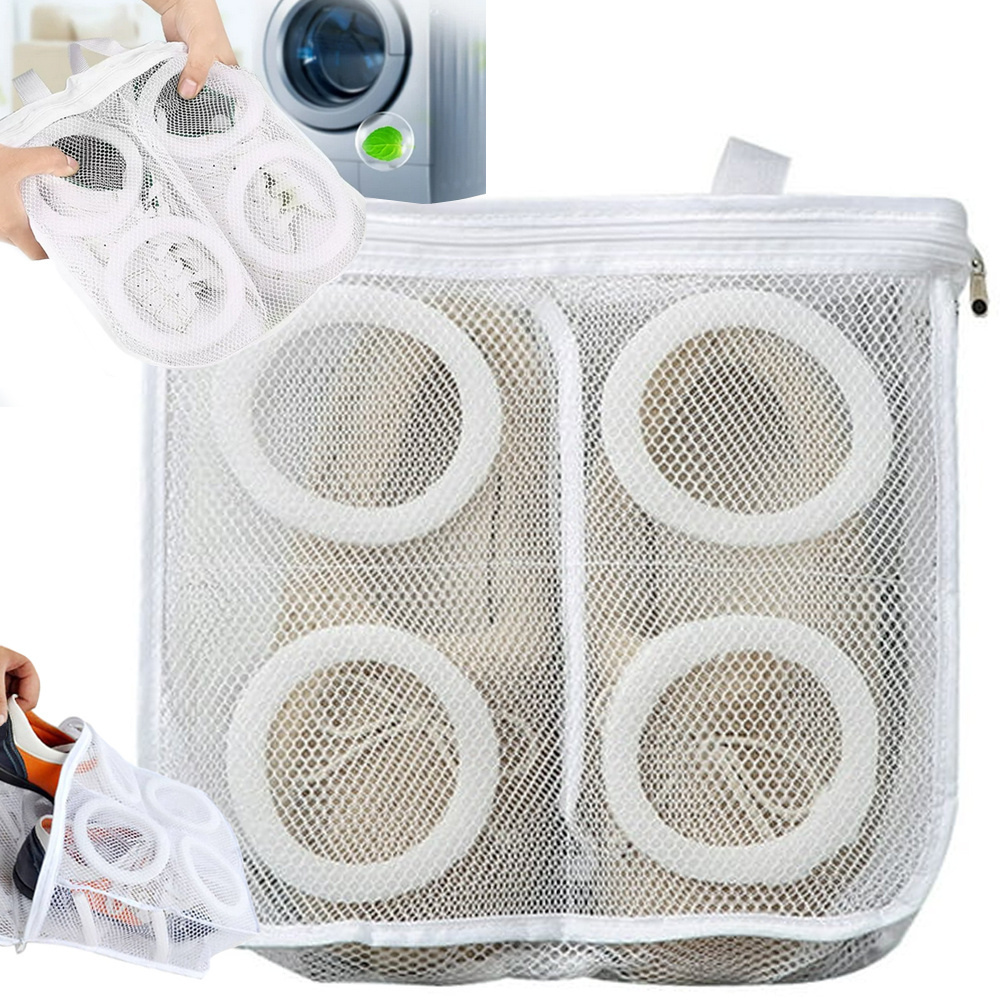 Sac Spalare Incaltaminte, 28-40cm, din Plasa, cu Agatatori