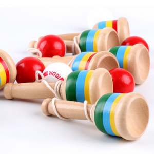 Jucarie Cupa Interactiva, Lemn, Copii si Adulti, Tip Kendama,