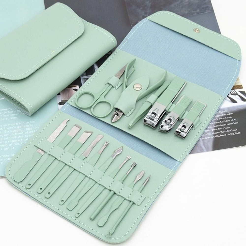 Set 16 Piese Manichiura, Pedichiura, Accesorii Pensat, pentru Cosmetica