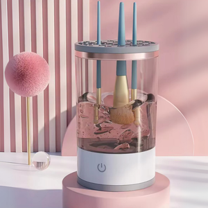 Makeup Brush Cleaner, Portable, 7000Rpm, with Vibration, USB Charging, White