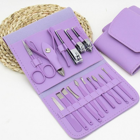 Set 16 Piese Manichiura, Pedichiura, Accesorii Pensat, pentru Cosmetica