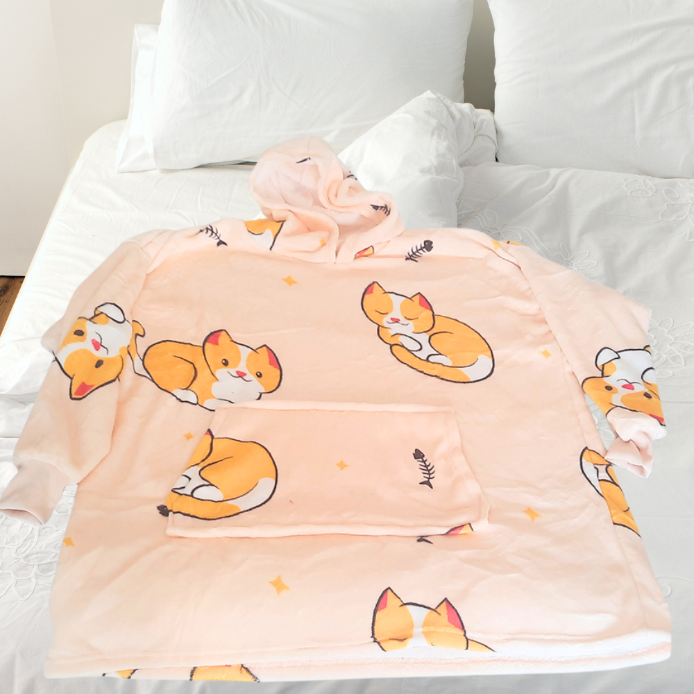 Hooded Sweatshirt Blanket, Warm, Comfortable, Universal Size, Fleece