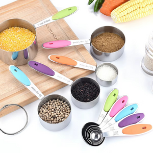 Set of 10 Measuring Cups, Stainless Steel, 1.25 - 250ml, Precise Dosage 