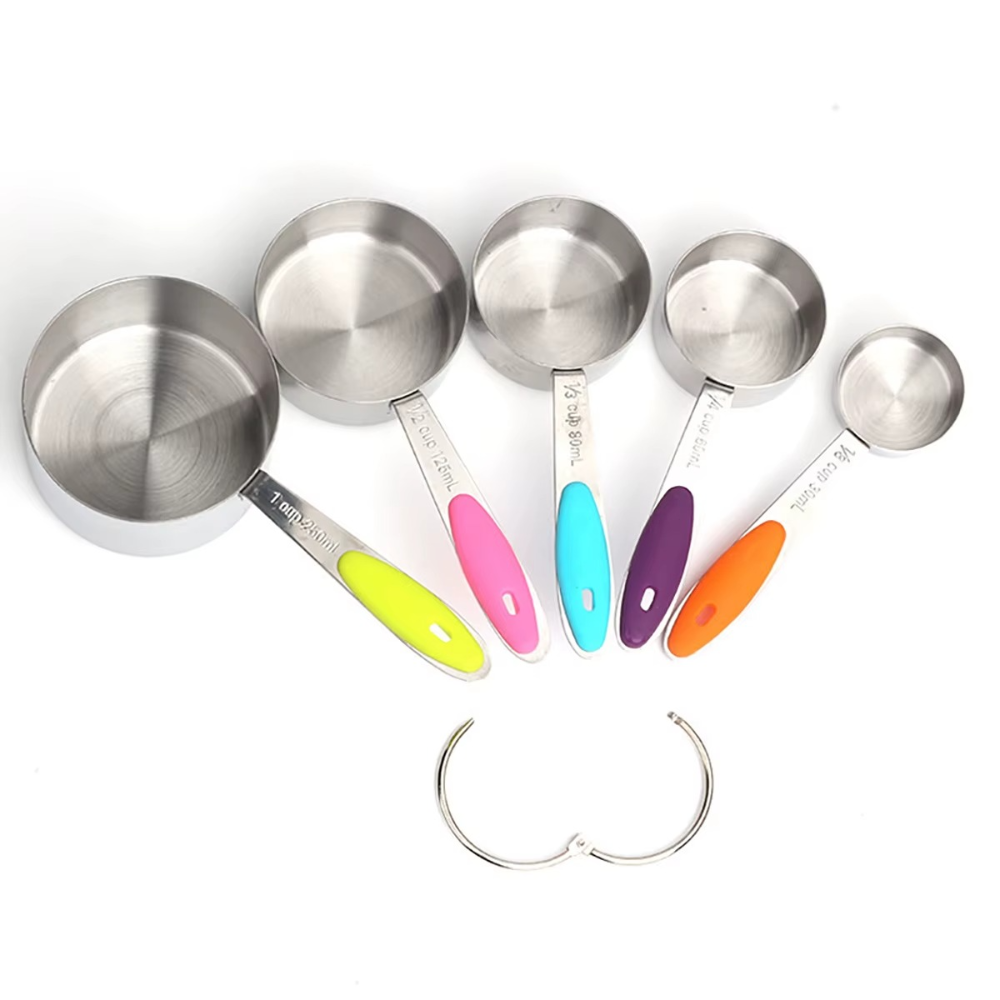 Set of 10 Measuring Cups, Stainless Steel, 1.25 - 250ml, Precise Dosage 