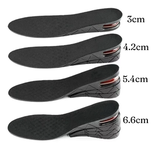 Set of 2 Heightening Insoles, Shock Absorbing, Comfortable, Size 35-42, Black
