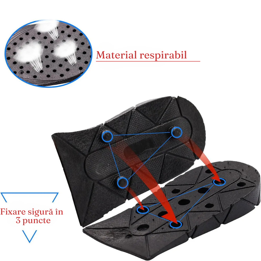 Set of 2 Heightening Insoles, Shock Absorbing, Comfortable, Size 35-42, Black