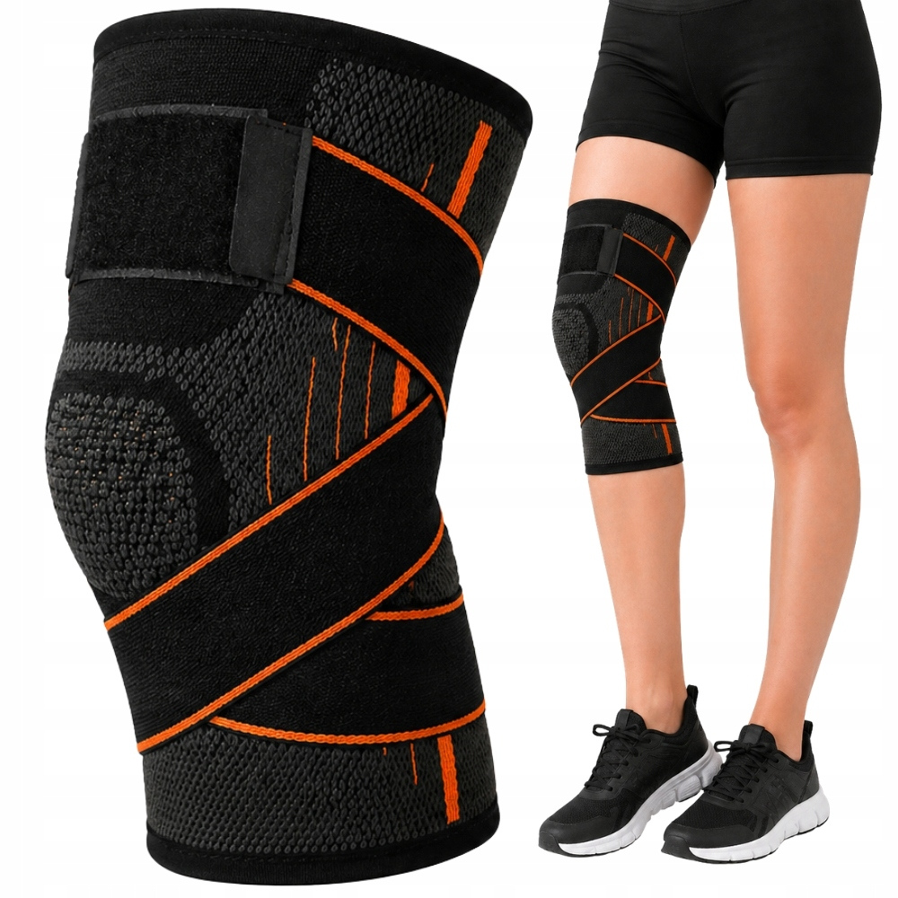 Orteza Genunchi, Benzi Ajustabile, Confortabil de Purtat, Velcro, Lungime 32cm