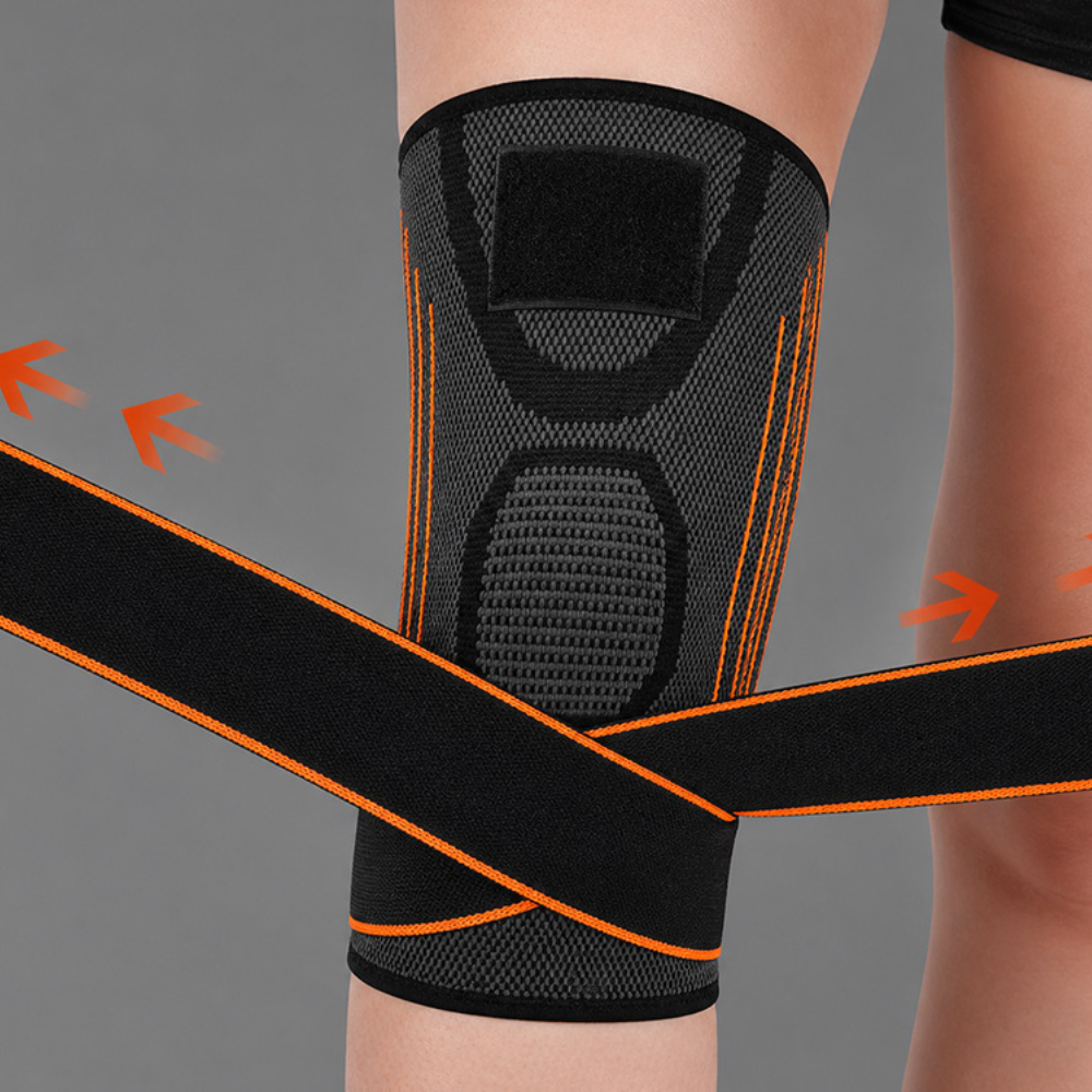 Orteza Genunchi, Benzi Ajustabile, Confortabil de Purtat, Velcro, Lungime 32cm