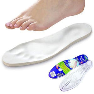 Set of 2 Memory Foam Insoles - Insole Type, Shoe Inner Support, Adjustable, Corn Prevention, Universal Size, White