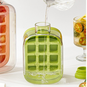 Forma de Gheata 2in1, Tip Sticla cu Pai, 12 Cuburi, 500ml