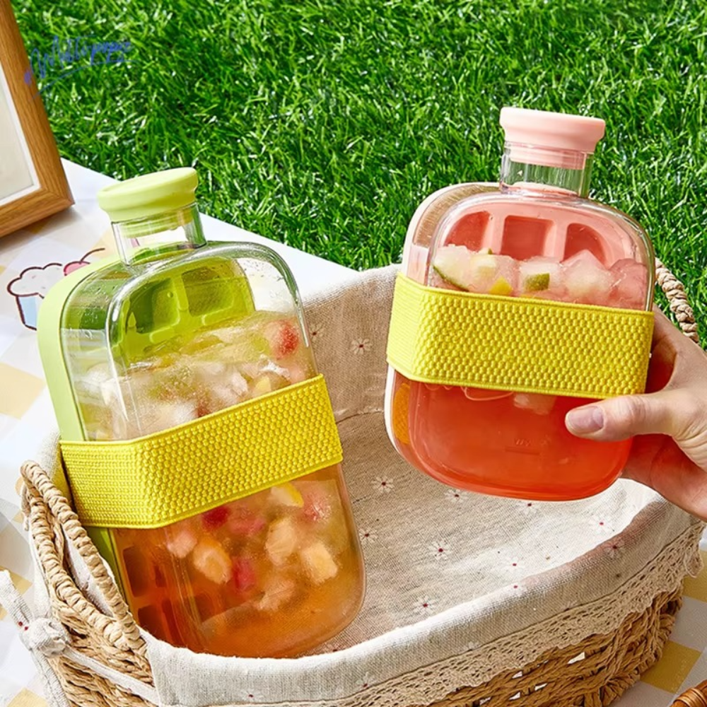 Forma de Gheata 2in1, Tip Sticla cu Pai, 12 Cuburi, 500ml