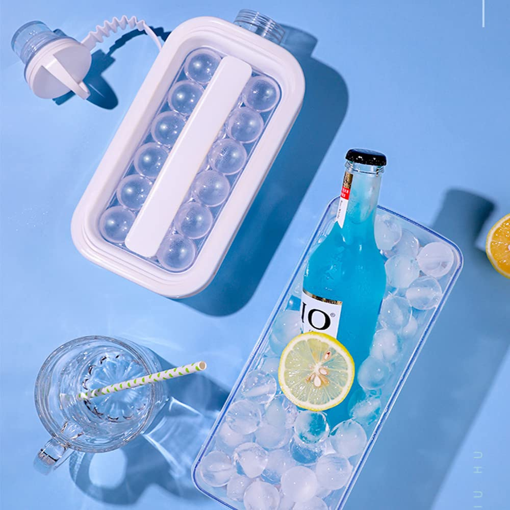 2in1 Ice Mold, Glass Type, with Handles, 17 Spheres, Non-toxic Material